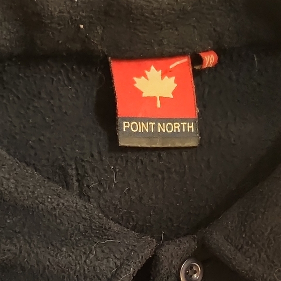 Point North Black Fleece Shirt Vintage - Picture 2 of 6